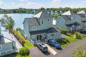 Front of lodge - drone- click for photo gallery